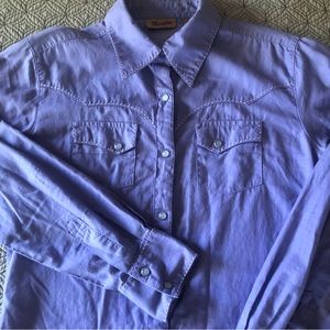 Wrangler purple pearl snap